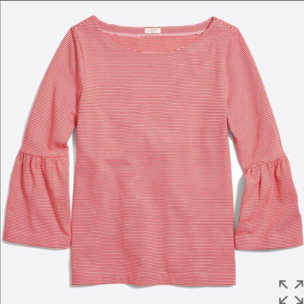 J.Crew Striped Bell Sleeve Shirt